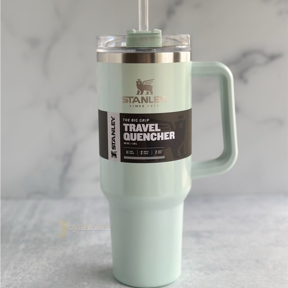 OG Stanley Spearmint Pearlescent Quencher H2.0 Flowstate Tumbler 40 oz